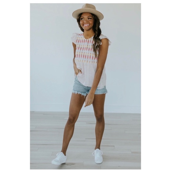 Roolee - Kimberly Embroidered Flowy Blouse- M - Picture 1 of 9